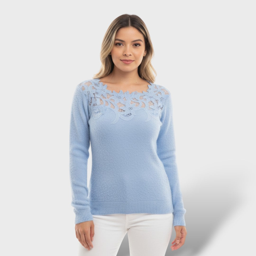 Suéter Ligero Floral Minimalista Mujer