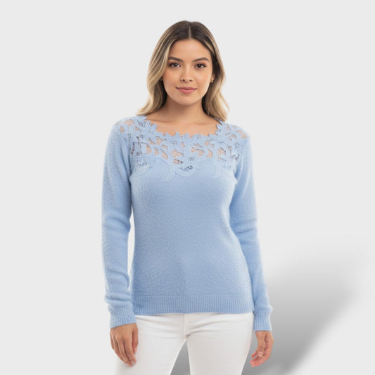 Suéter Ligero Floral Minimalista Mujer