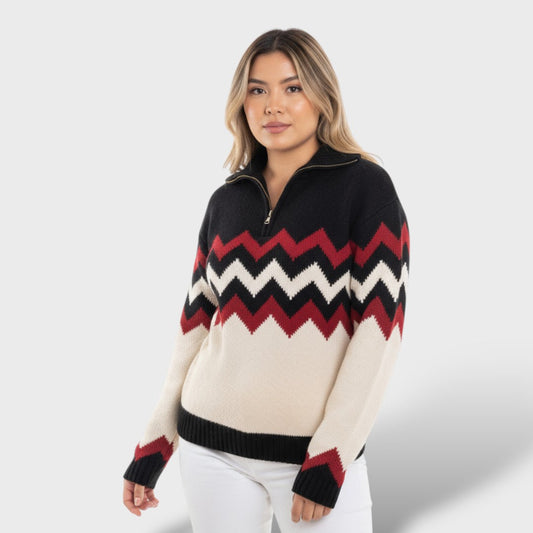 Suéter Navidad Mujer Cuello V