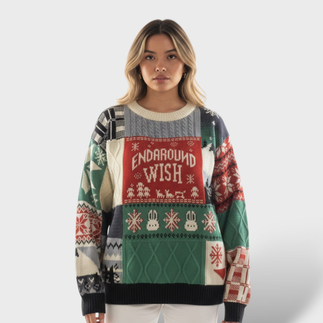 Suéter de Punto con Diseño Navideño
