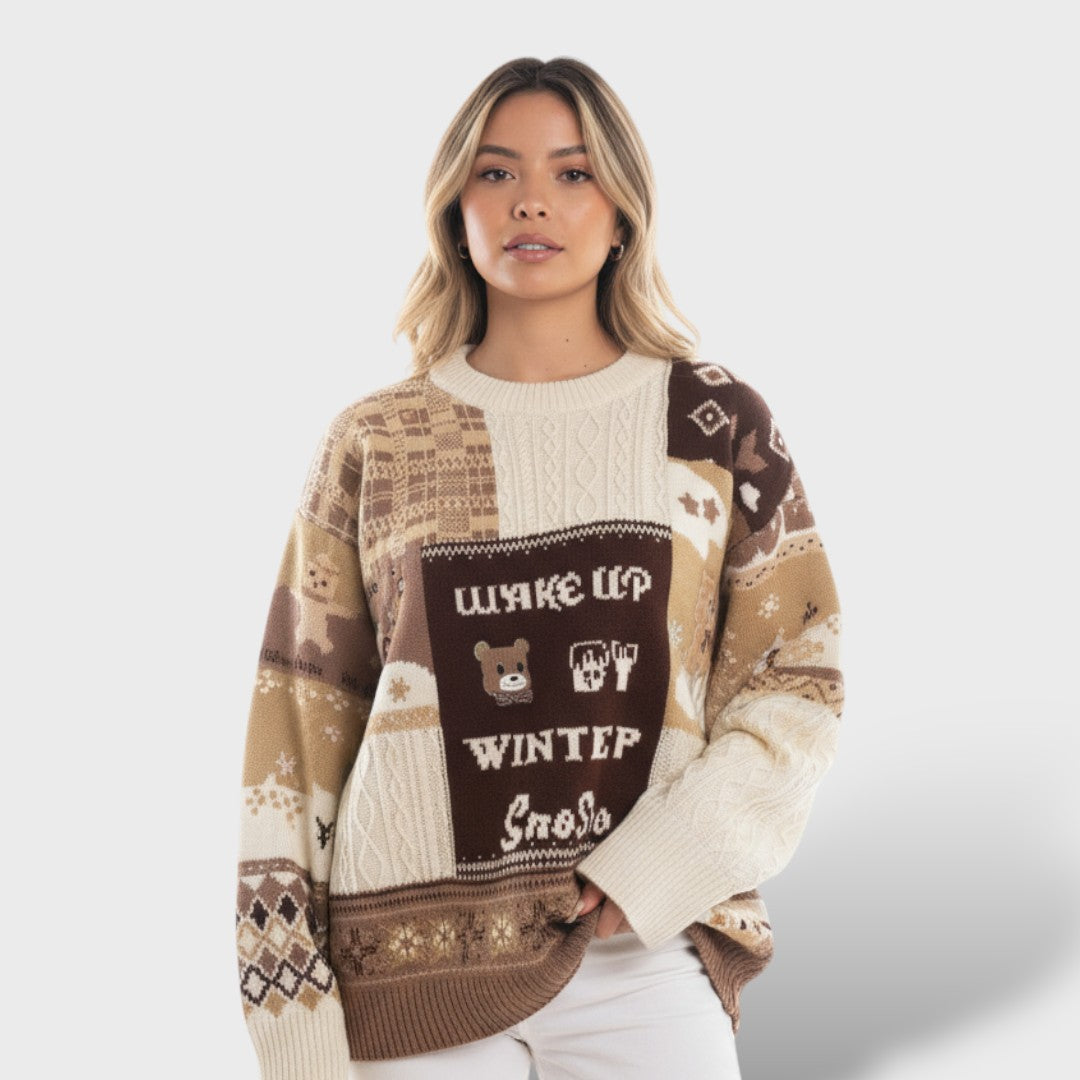 Suéter de Punto con Diseño Navideño