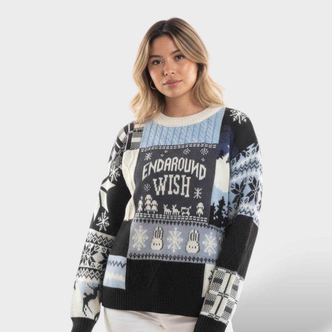 Suéter de Punto con Diseño Navideño