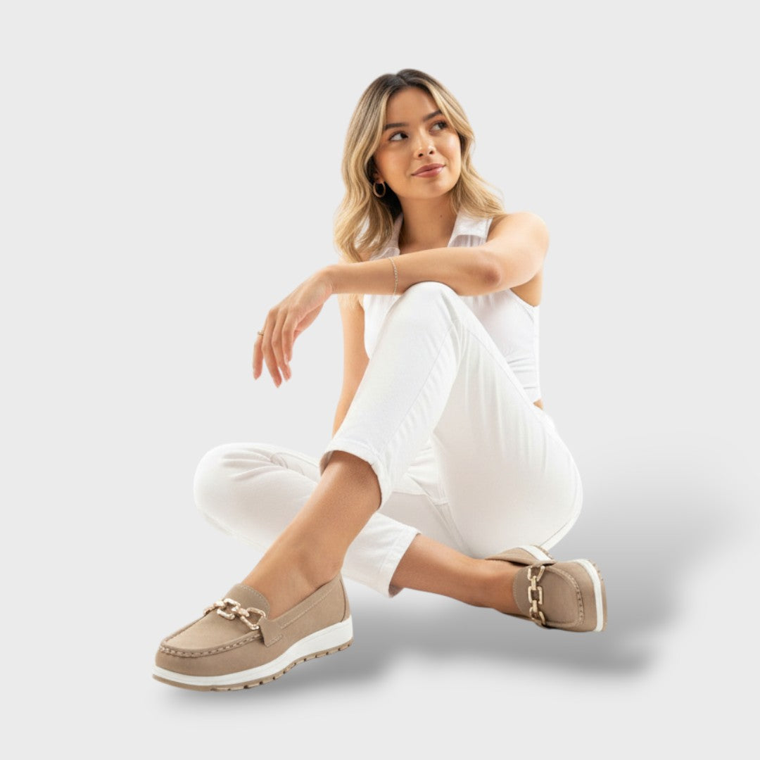 Mocasines Mujer Suela Plana Hebilla