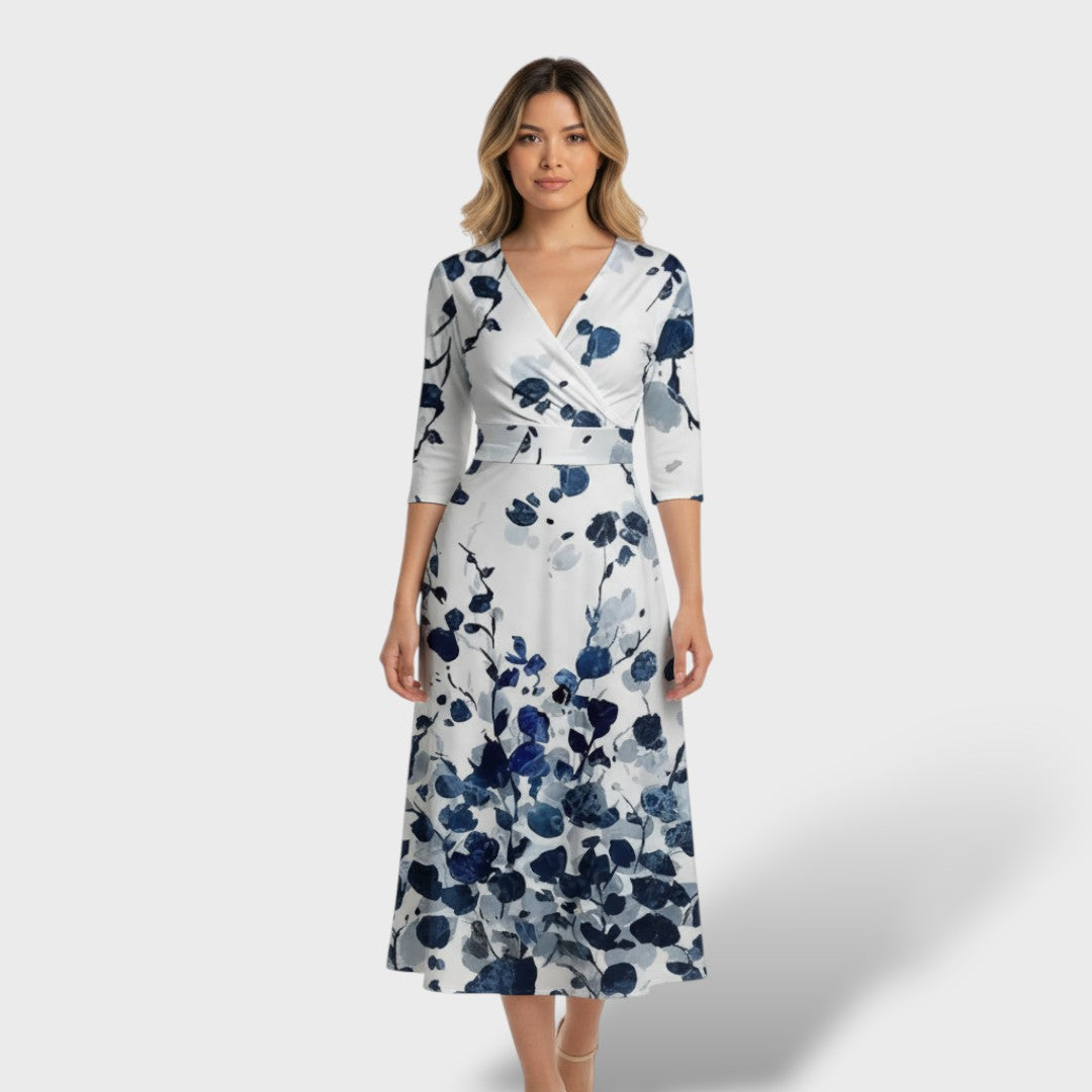 Vestido largo elegante floral de lujo