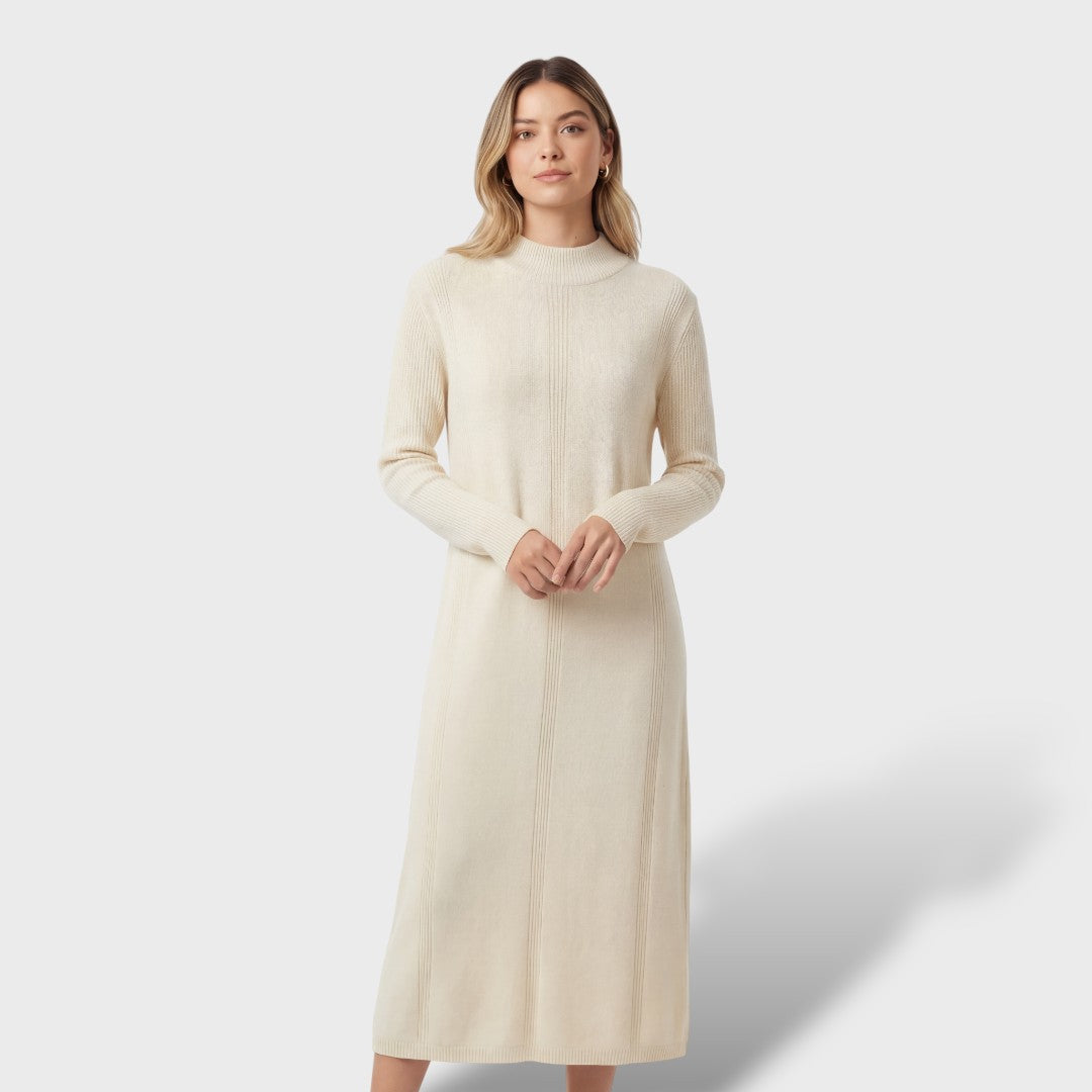Vestido Largo Punto Lana Mujer