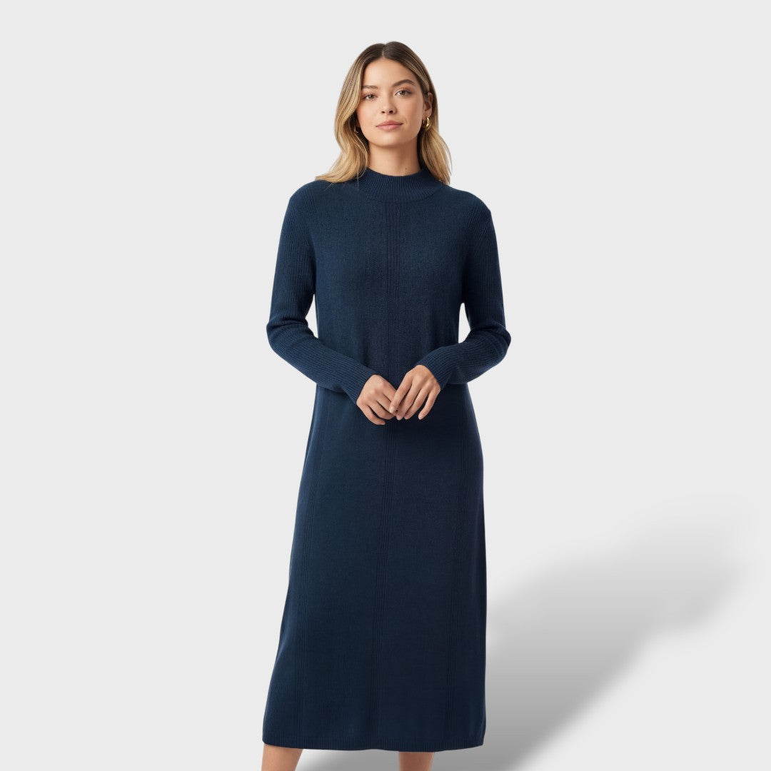 Vestido Largo Punto Lana Mujer