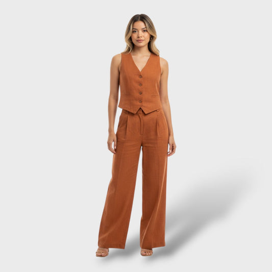 Conjunto de Mujer Algodón y Lino Casual Elegante