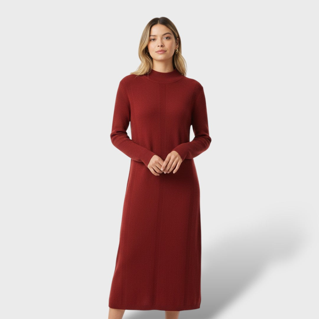 Vestido Largo Punto Lana Mujer