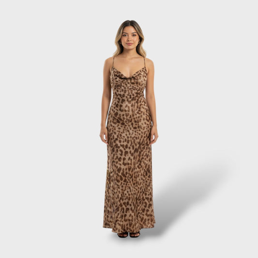 Vestido Leopardo con Tirantes Finos