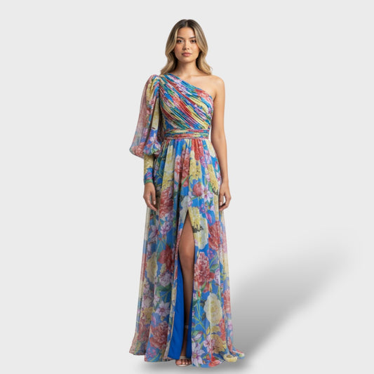 Vestido Asimétrico Floral Verano