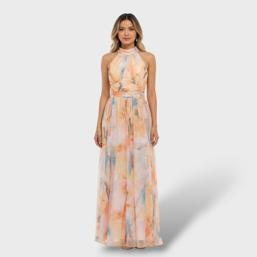 Vestido Maxi Acuarela Elegante