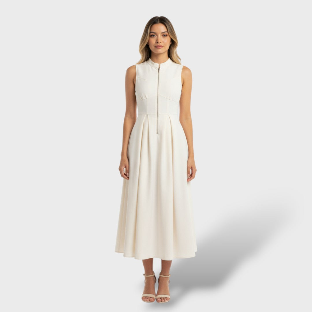 Vestido midi elegante sin mangas mujer