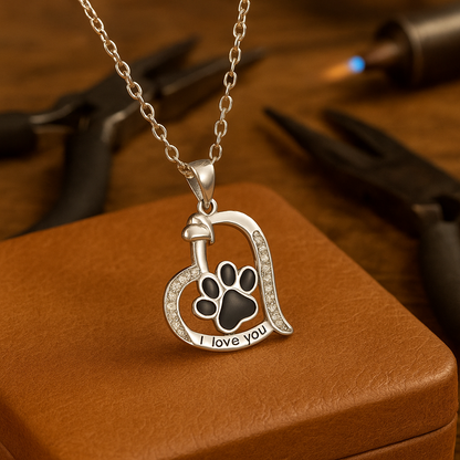 Collar con colgante de huella