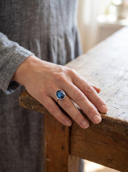 Anillo azul Celeste™ – Brillo vintage