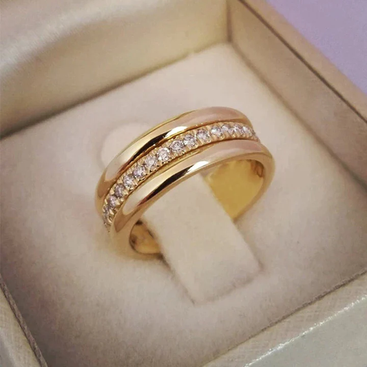 Anillo vintage con circonita