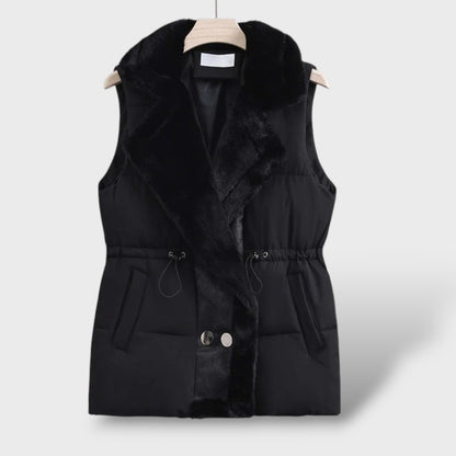 Chaleco Acolchado Mujer Elegante con Cintura Ajustable