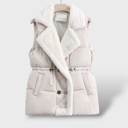 Chaleco Acolchado Mujer Elegante con Cintura Ajustable