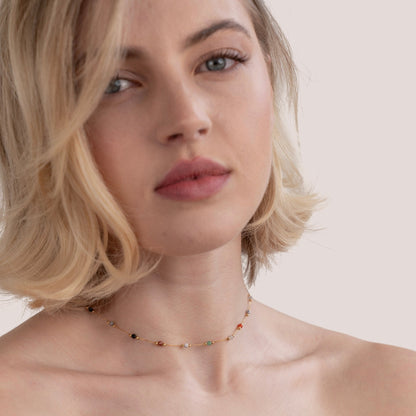 Collar minimalista con piedra