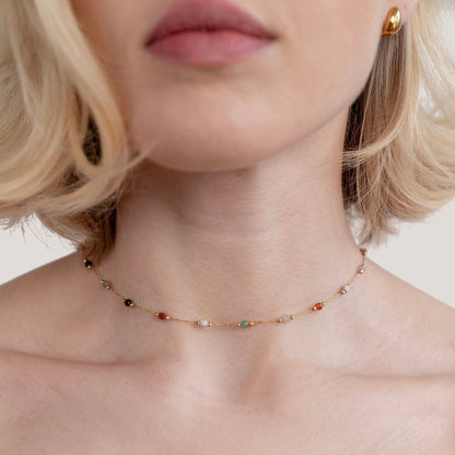 Collar minimalista con piedra