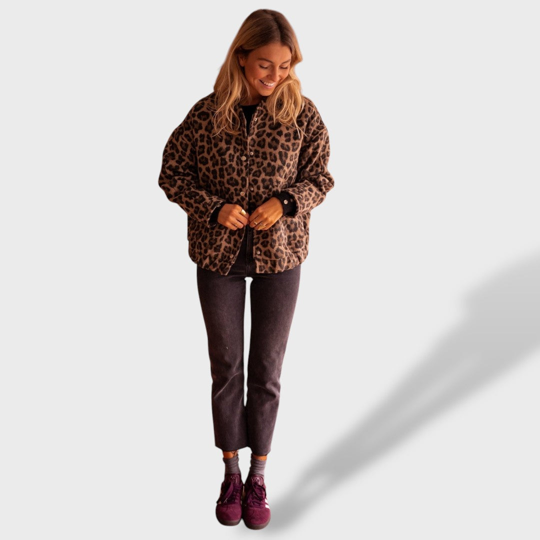 Charlene Chaqueta Leopardo Moda