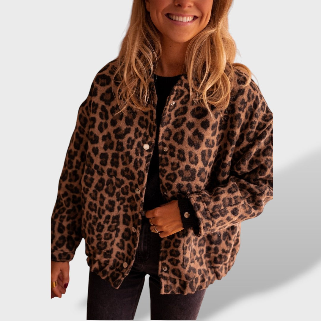 Charlene Chaqueta Leopardo Moda
