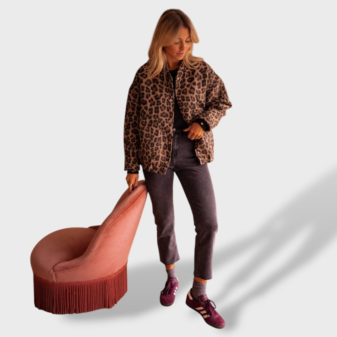 Charlene Chaqueta Leopardo Moda