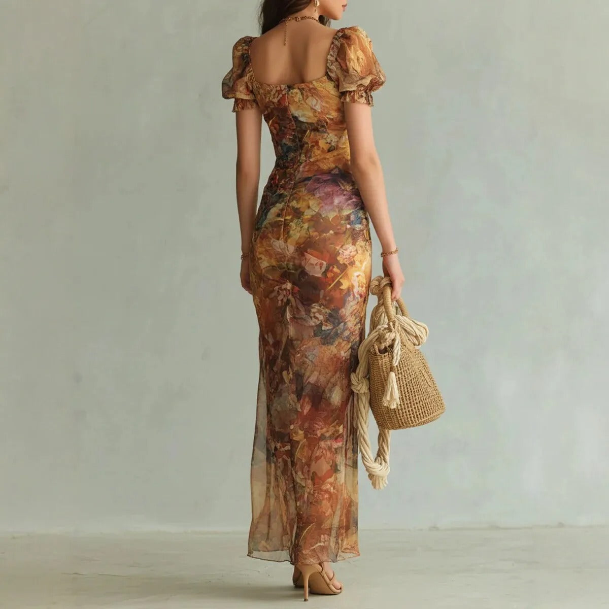 Alina | Vestido Maxi Floral Elegancia Atemporal