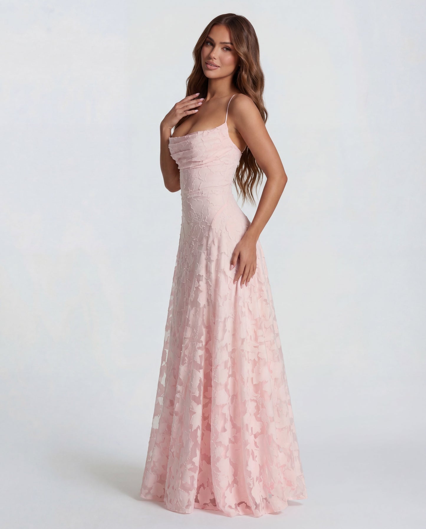 Sofia - Blush Floral Maxi Dress