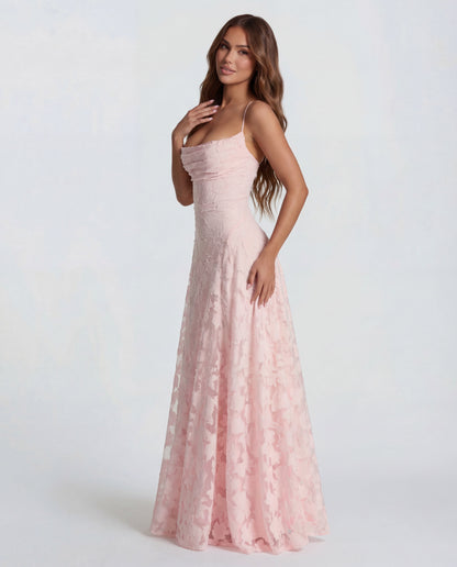 Sofia - Blush Floral Maxi Dress
