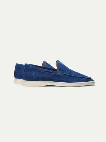Lorenzo | Mocasines Clásicos de Ante Azul Arándano