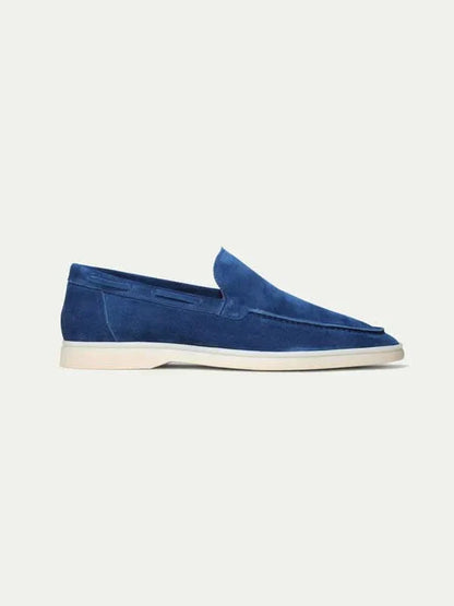 Lorenzo | Mocasines Clásicos de Ante Azul Arándano