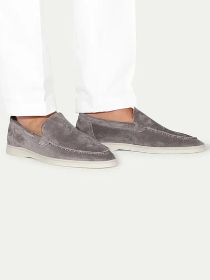 Lorenzo | Mocasines Clásicos de Ante Gris