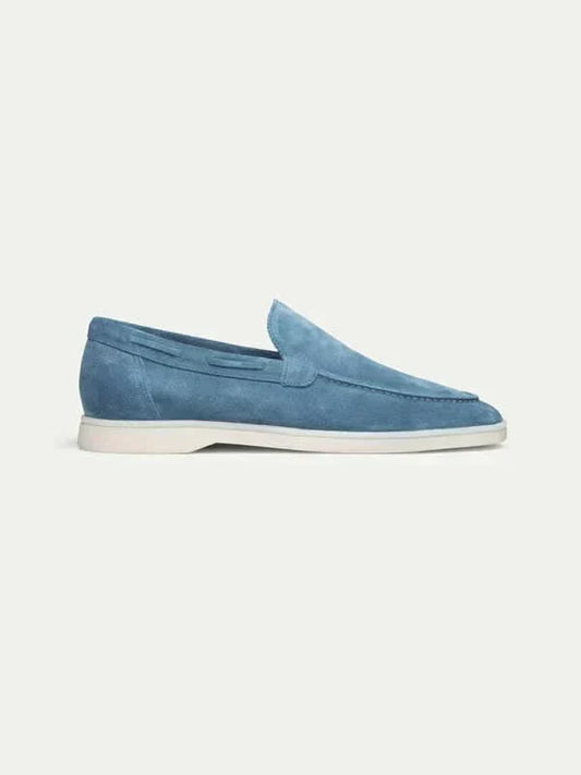Lorenzo | Mocasines Clásicos de Ante Azul Océano