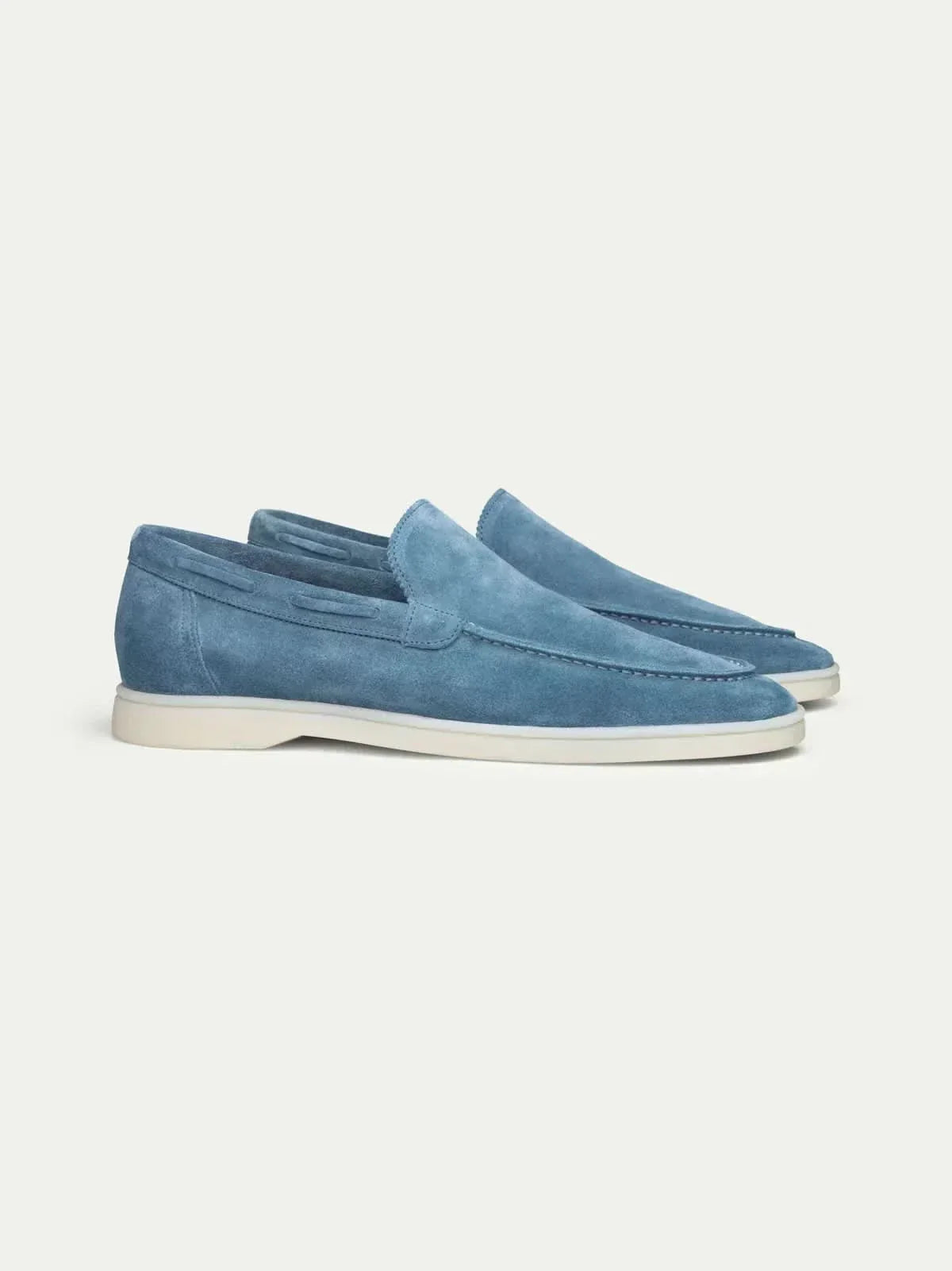 Lorenzo | Mocasines Clásicos de Ante Azul Océano