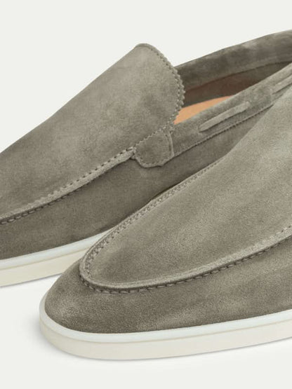 Lorenzo | Mocasines Clásicos de Ante Verde Oliva