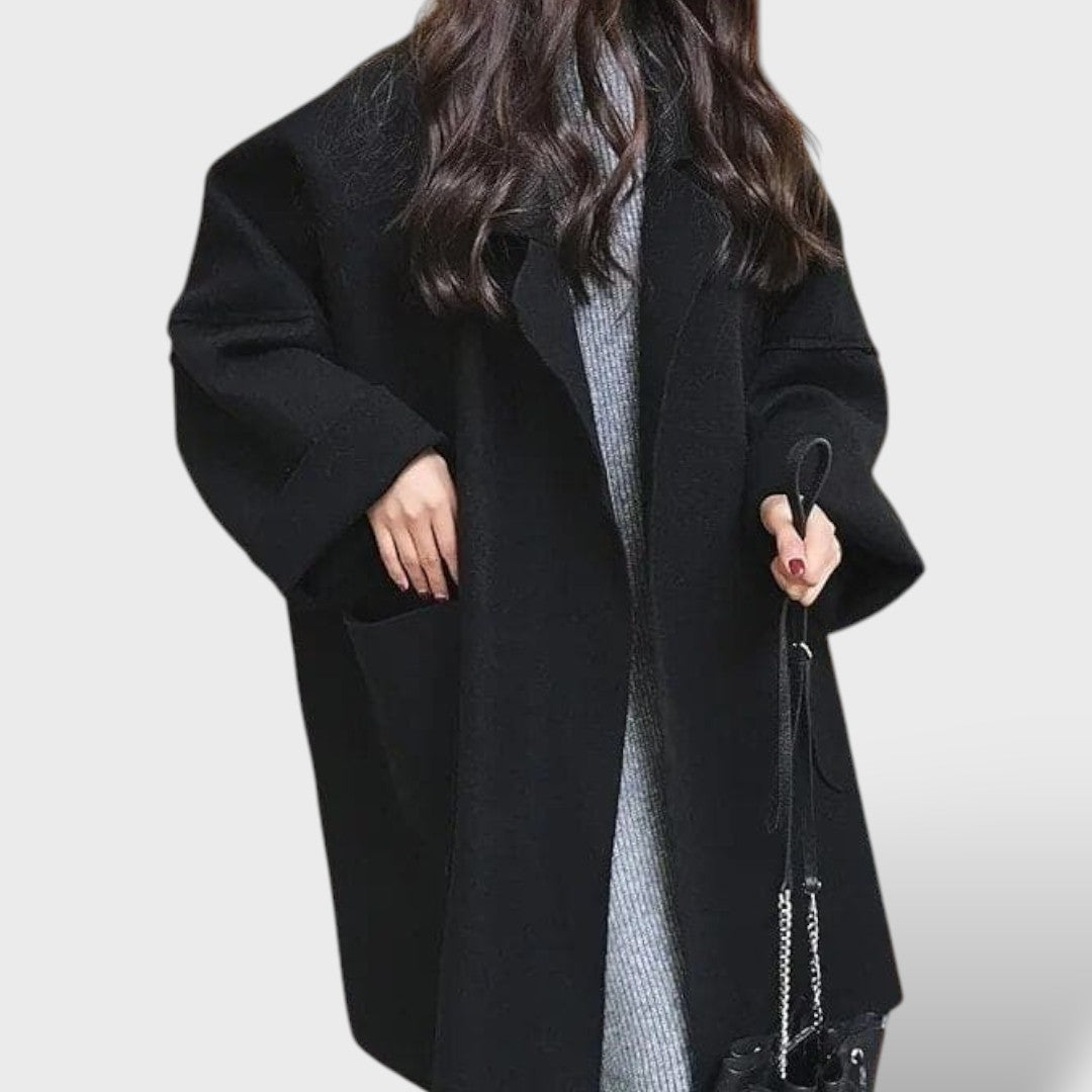 Abrigo Largo Mujer de Lana Oversize