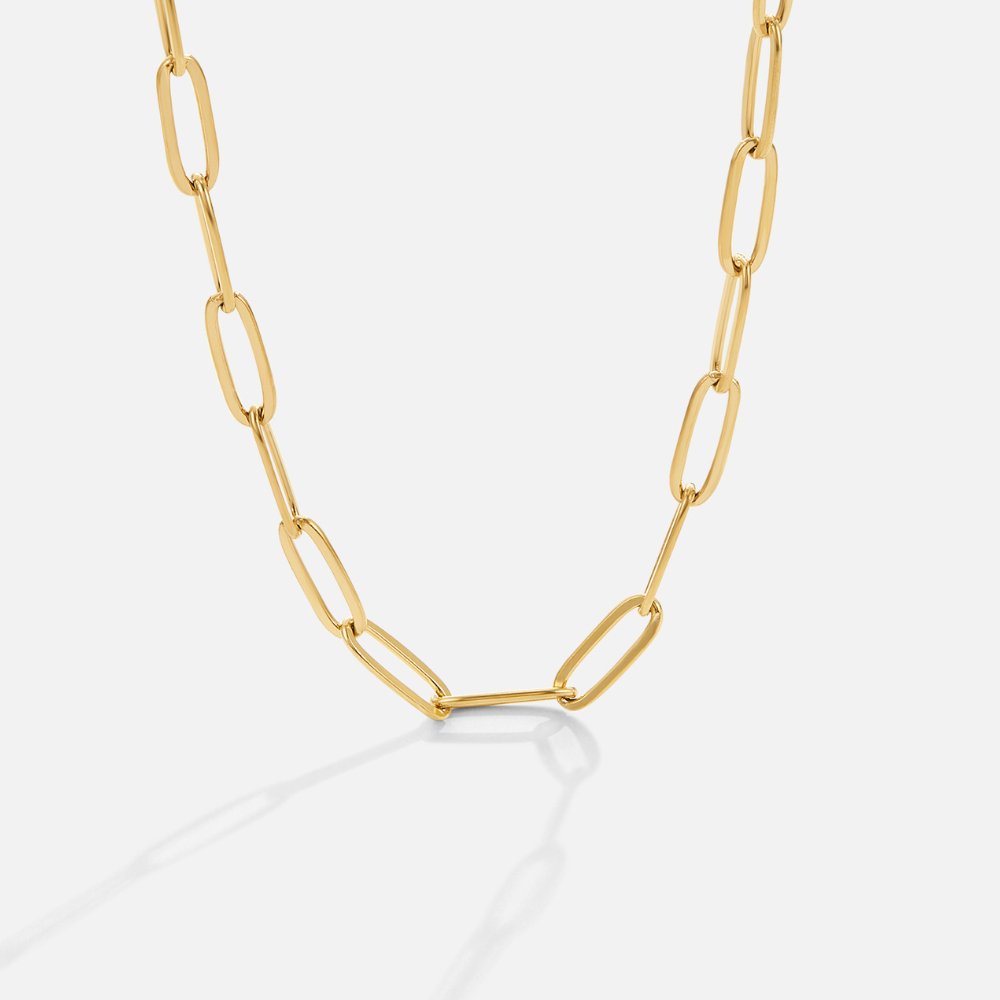 Collar de cadena clásico con clip