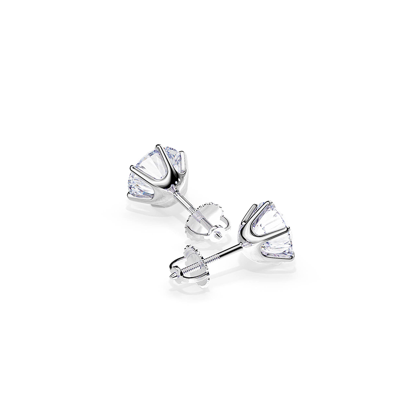 Pendientes chic de oro blanco Tera