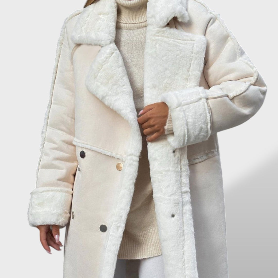Abrigo Polar Largo Mujer Ava Elegante y Cálido