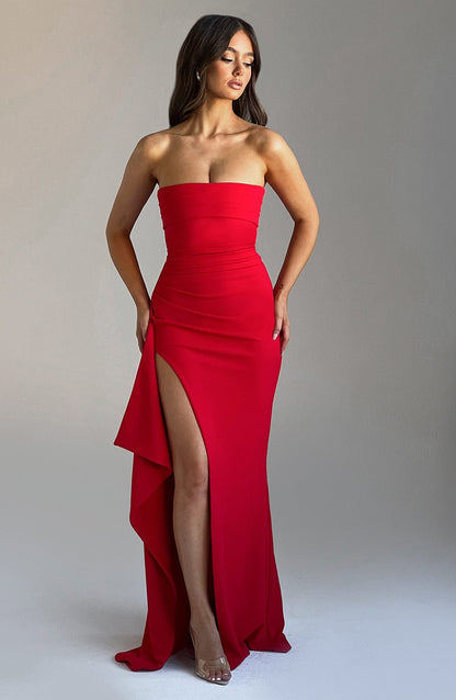 Alina - Vestido maxi sin hombros